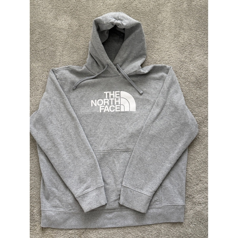The North Face Mens XXL Gray Half Dome Logo Pullover Hoodie Sweatshirt